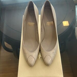 Allure Beige Textured Heels
